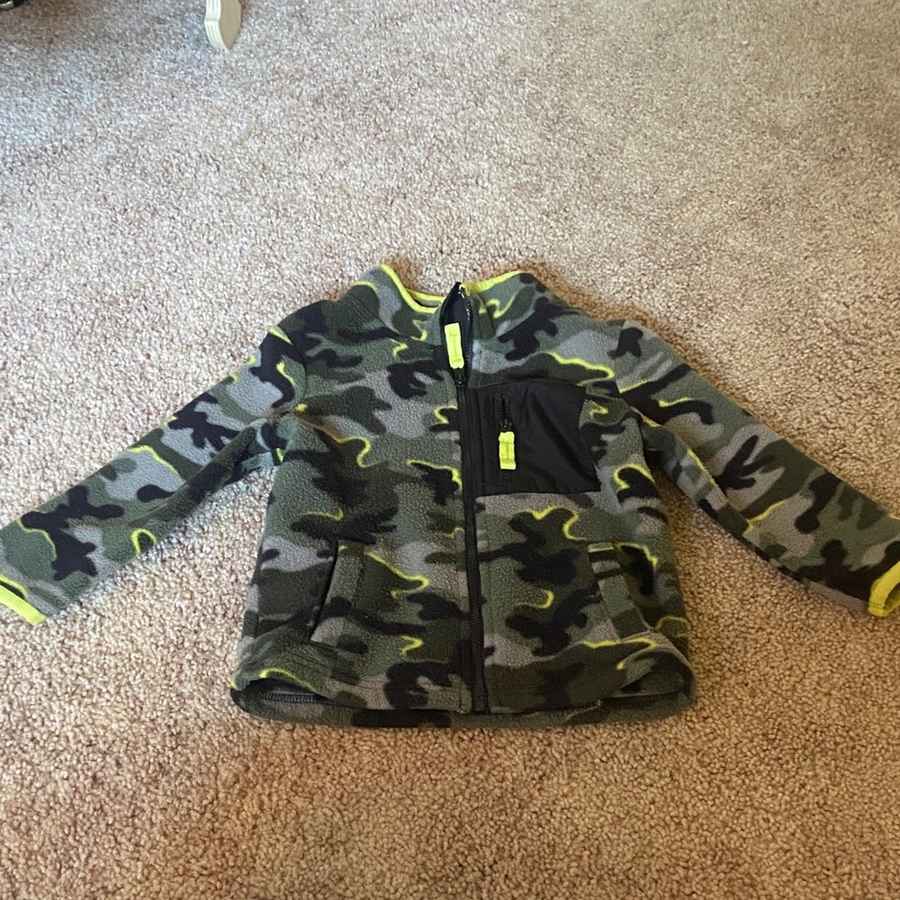 Jumping Beans Camouflage Jacket with Neon Highlights